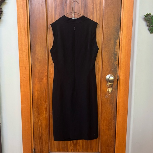 NWT Vintage Armani Collezioni Black Sleeveless Dress with Tuxedo collar (6) - Picture 4 of 12